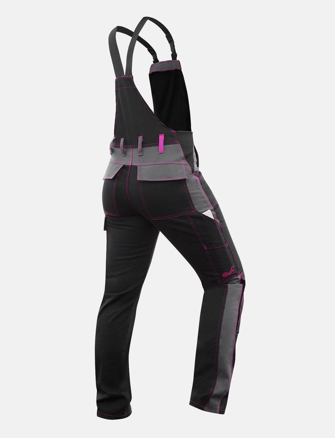 Damen Arbeitslatzhose Stretch mit Kniepolstertaschen Arbeitshose Baumwolle