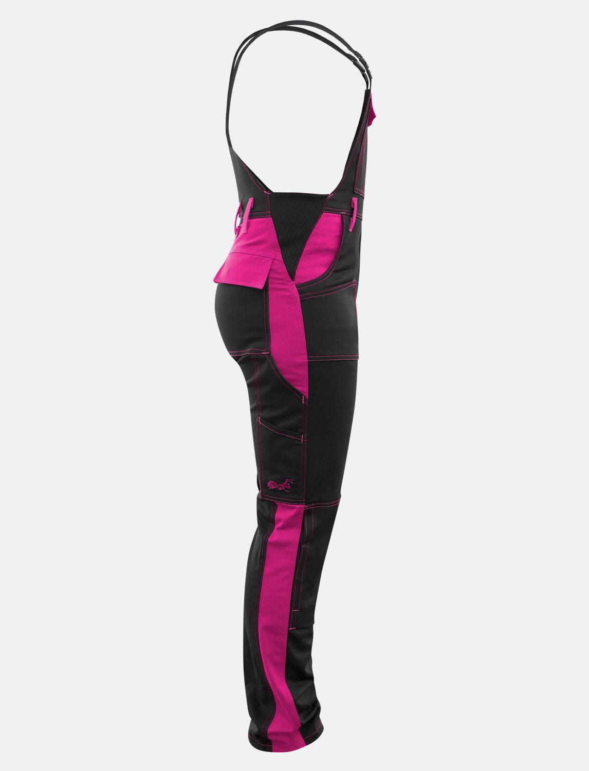 power Stretch Arbeitslatzhose Damen Latzhose mit Kniepolstertaschen