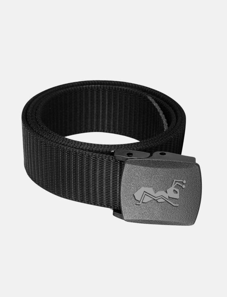 Unisex Stoffgürtel Nylon Stretch verstellbare YKK Schnalle Gewebegürtel Schwarz 130cm