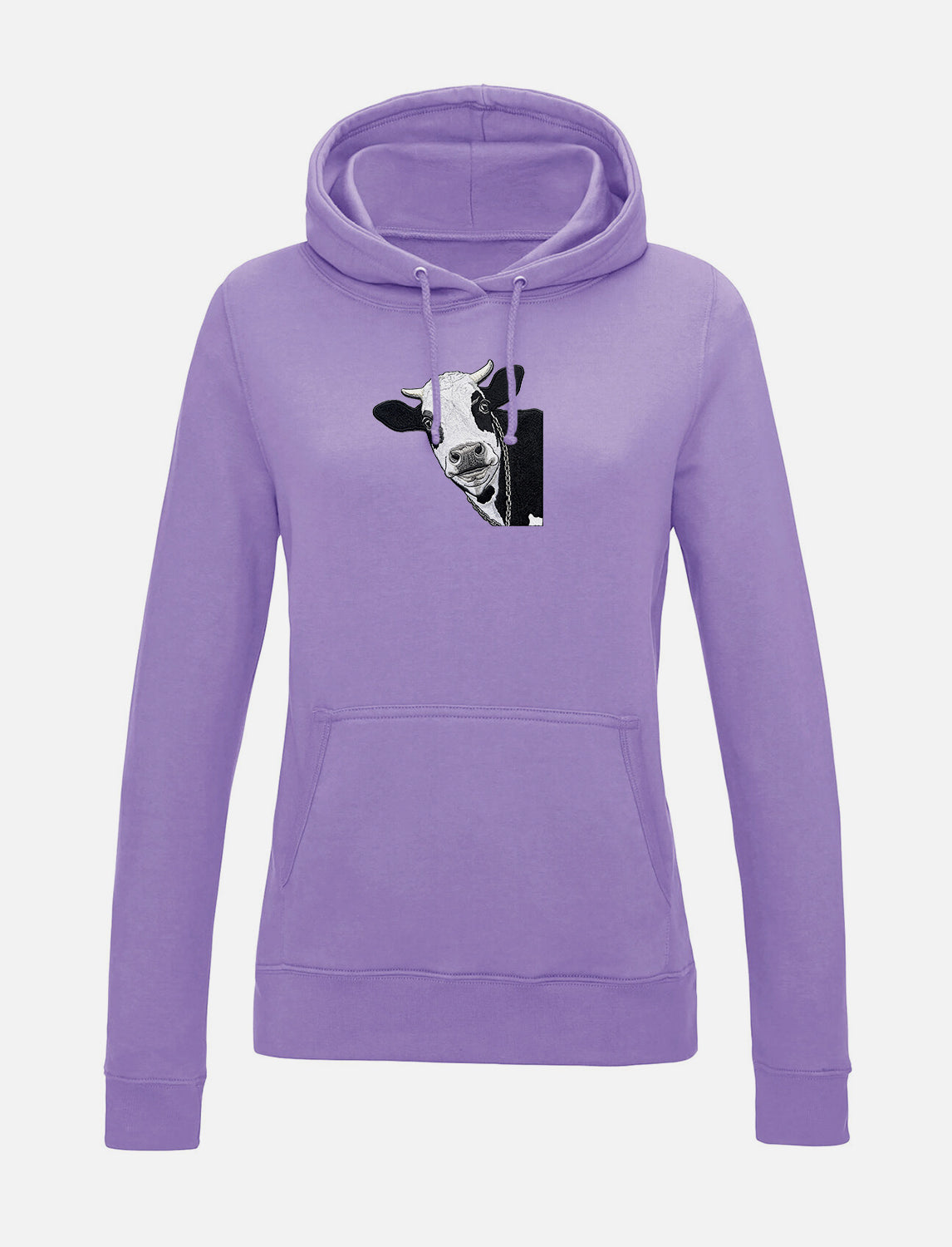 Damen-Hoodie mit Kuhmotiv