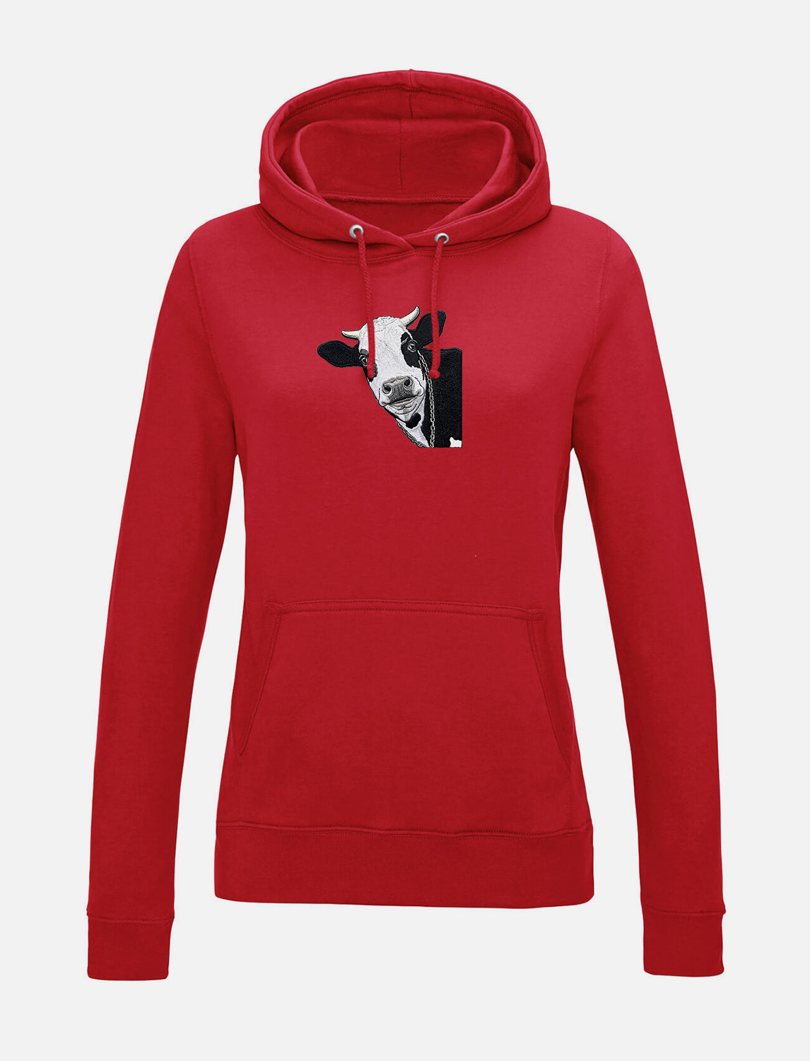 Damen-Hoodie mit Kuhmotiv