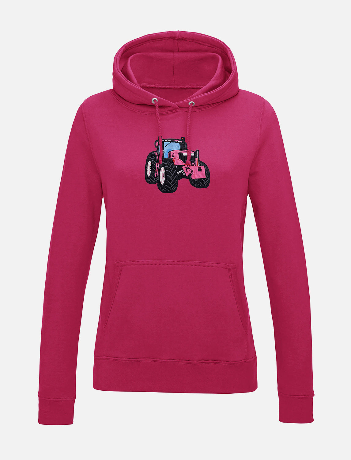 Damen-Hoodie mit Traktor-Stickerei