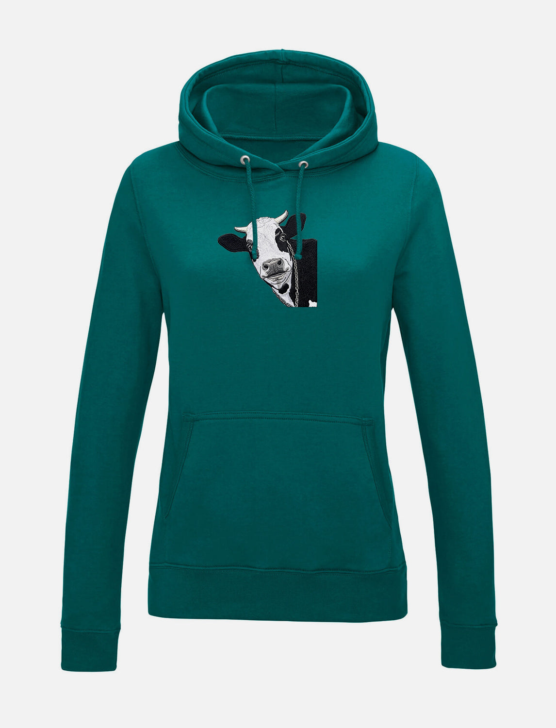 Damen-Hoodie mit Kuhmotiv