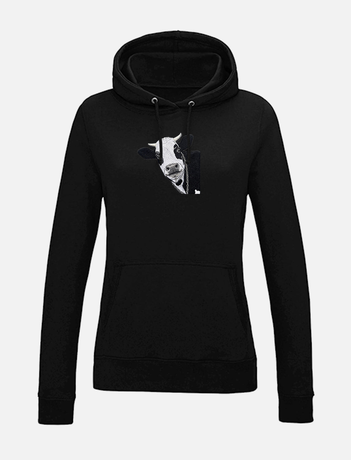 Damen-Hoodie mit Kuhmotiv
