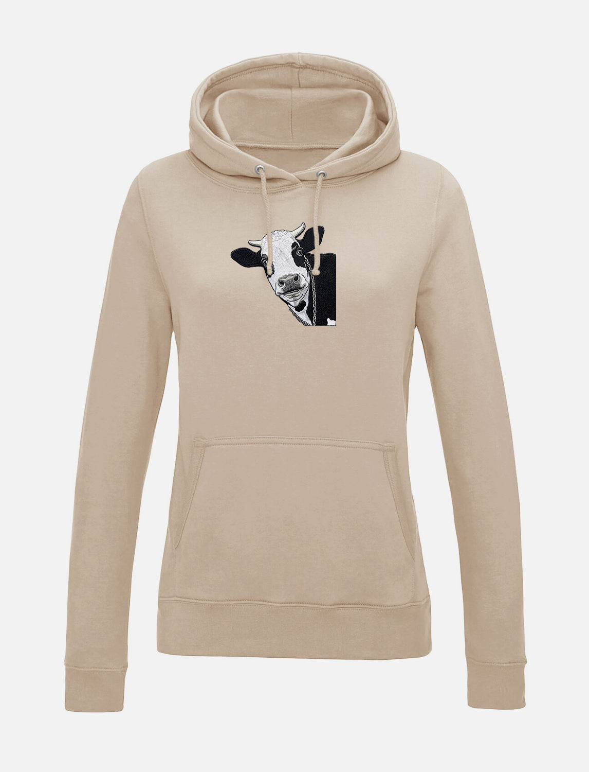 Damen-Hoodie mit Kuhmotiv