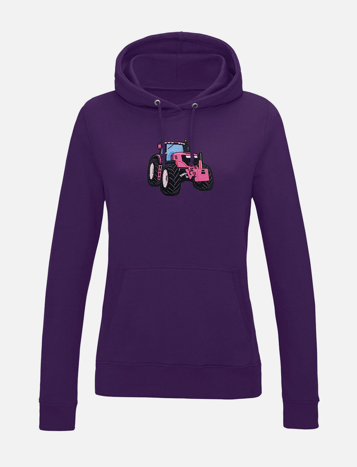 Damen-Hoodie mit Traktor-Stickerei