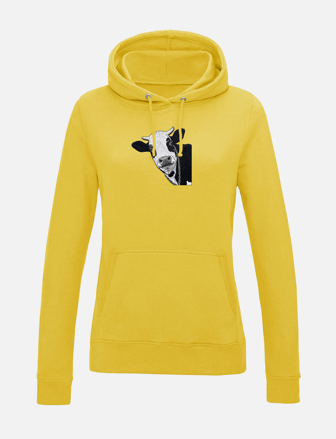 Damen-Hoodie mit Kuhmotiv