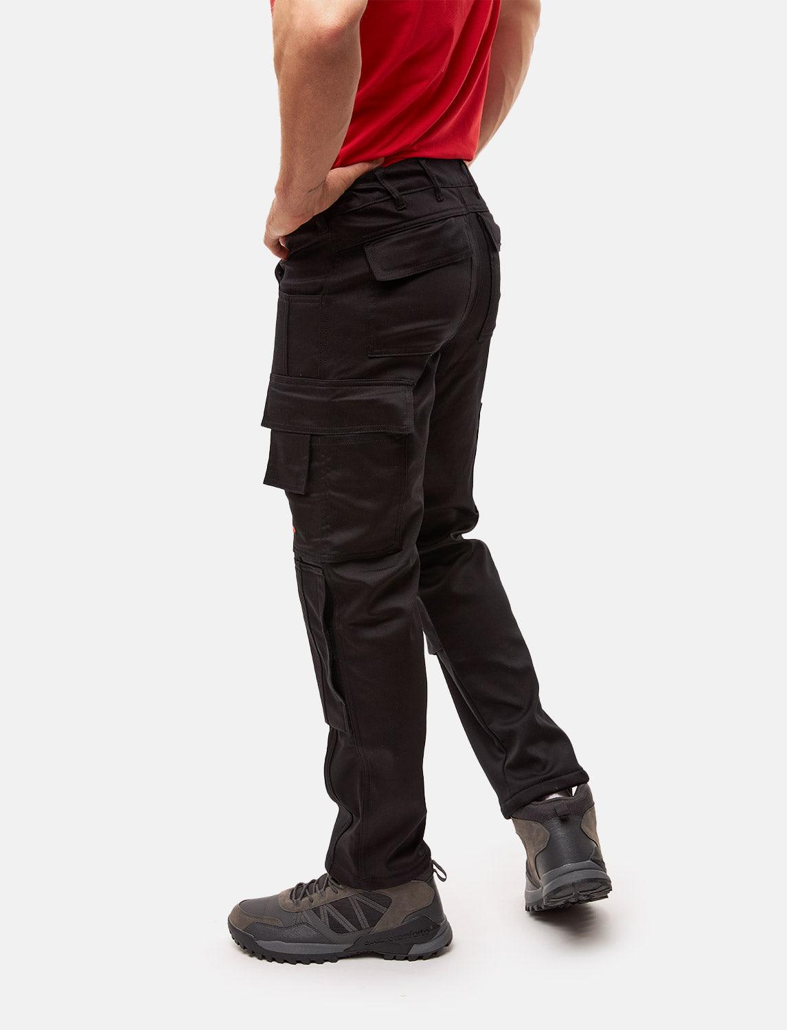 Herren Thermo Cargo Hose Stretch Outdoor Arbeitshose Winter Fleece