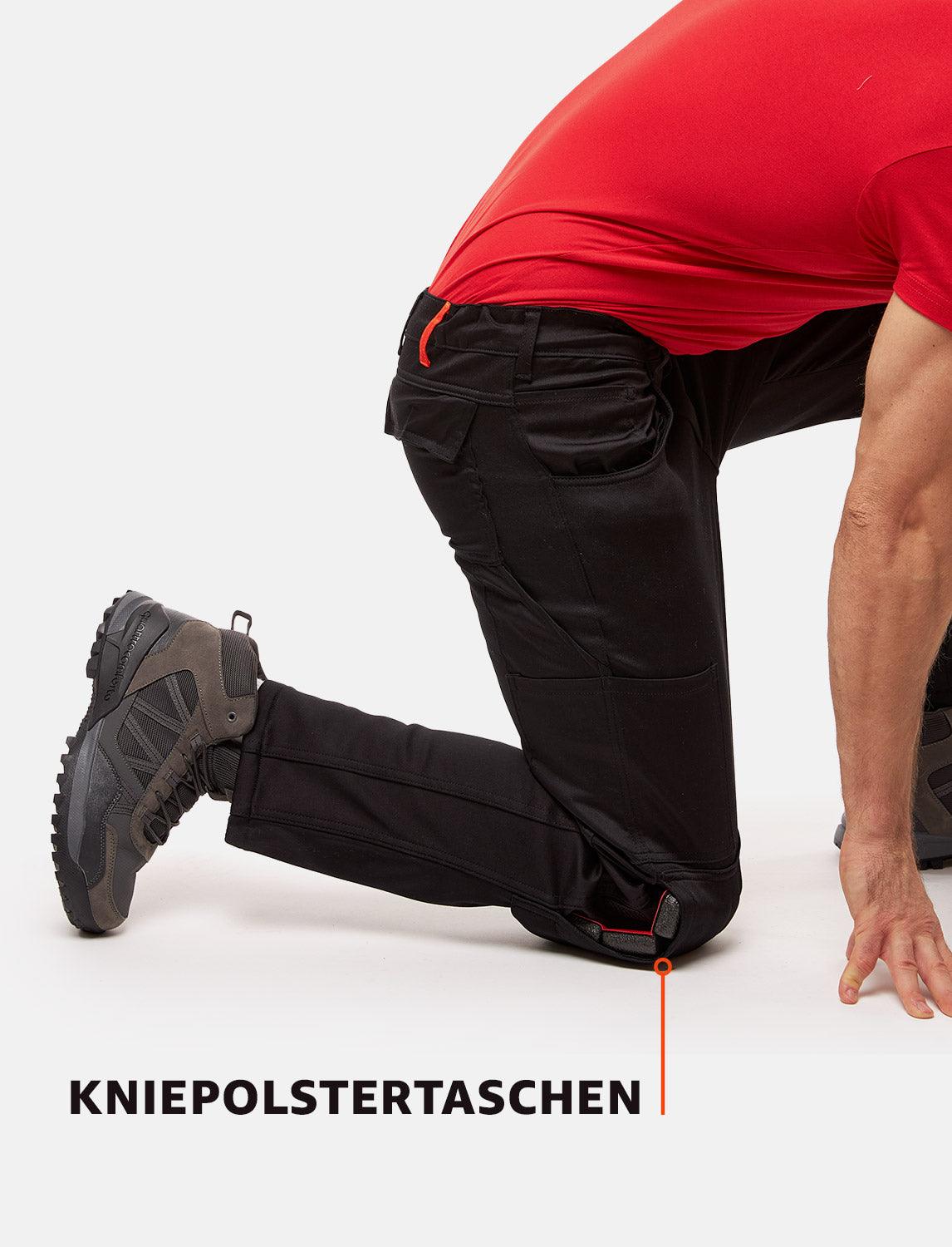 Herren Thermo Cargo Hose Stretch Outdoor Arbeitshose Winter Fleece