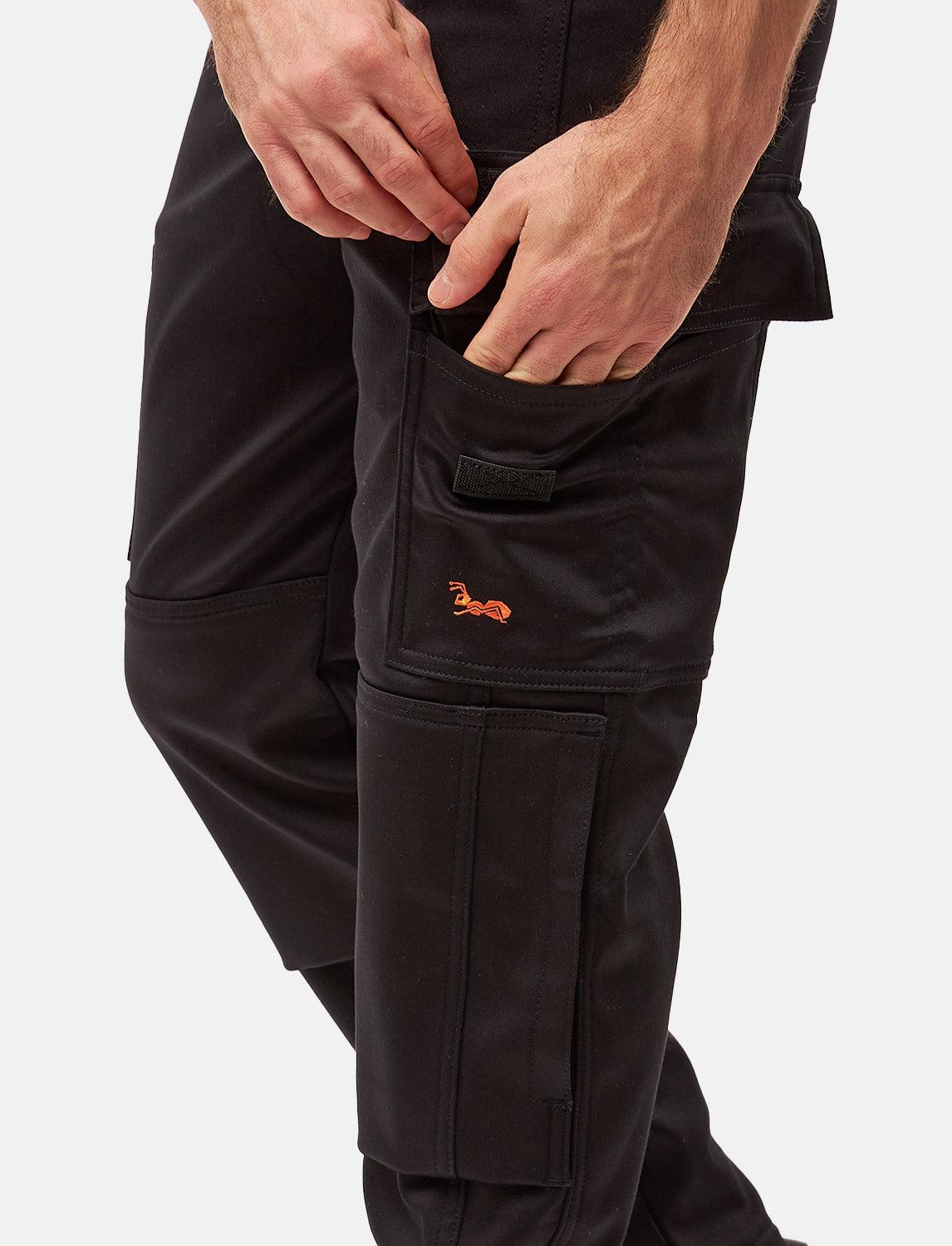 Herren Thermo Cargo Hose Stretch Outdoor Arbeitshose Winter Fleece