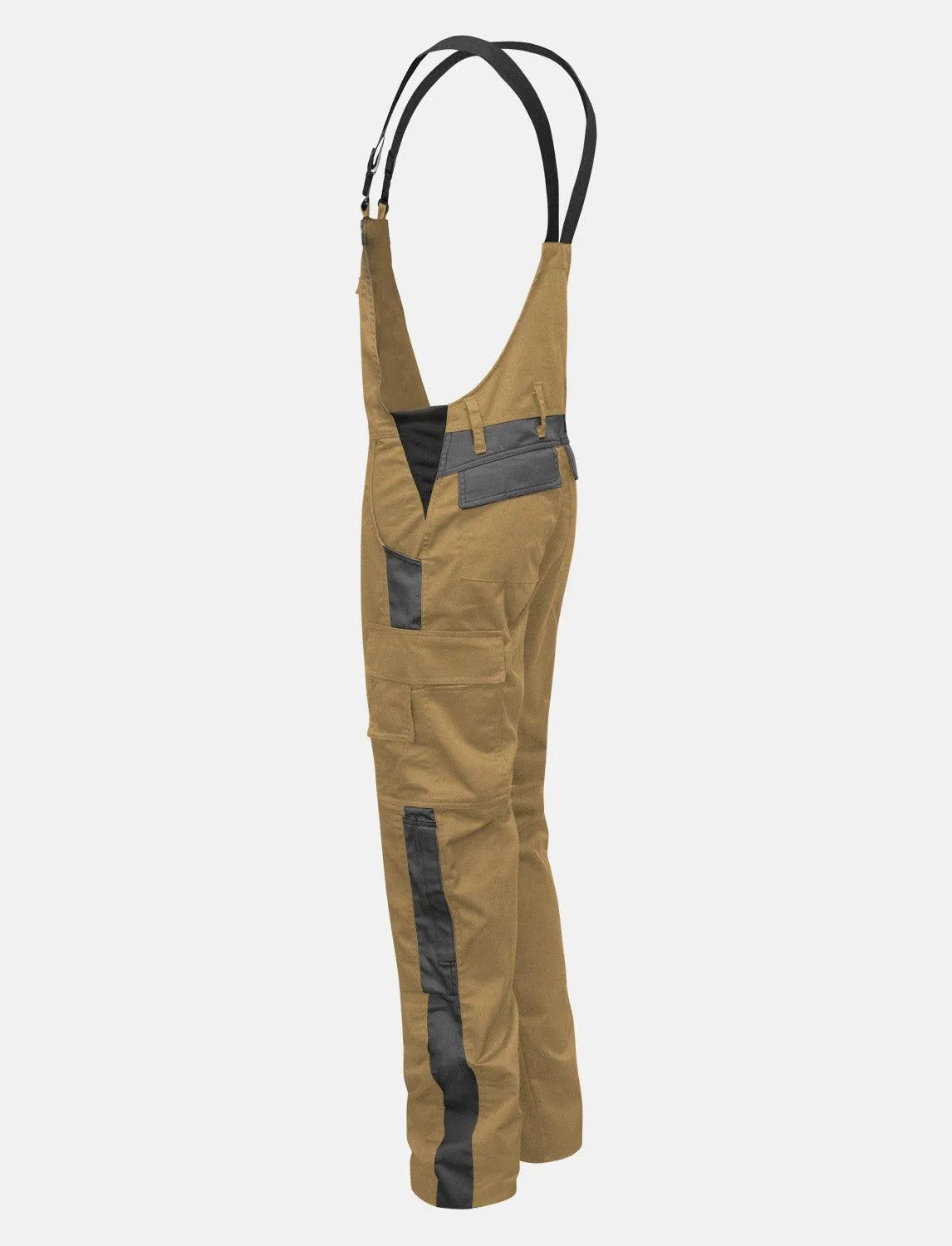 Herren Arbeitshose Latzhose mit Kniepolstertaschen Regular Fit