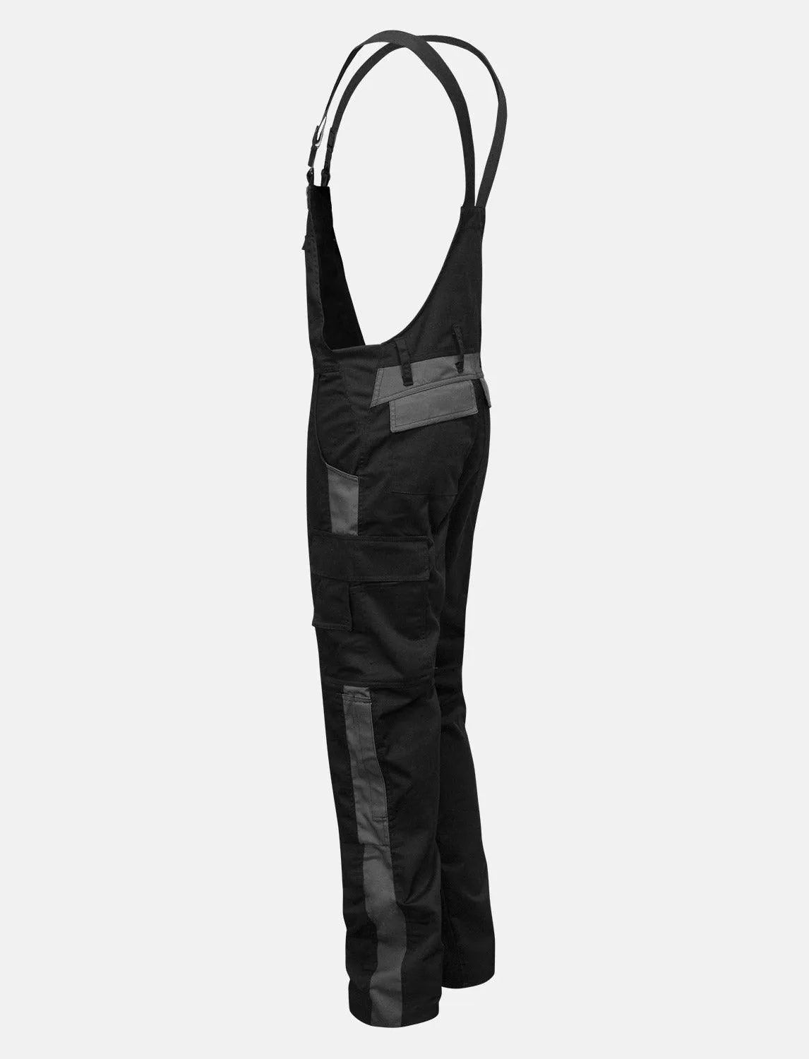 Herren Arbeitshose Latzhose mit Kniepolstertaschen Regular Fit