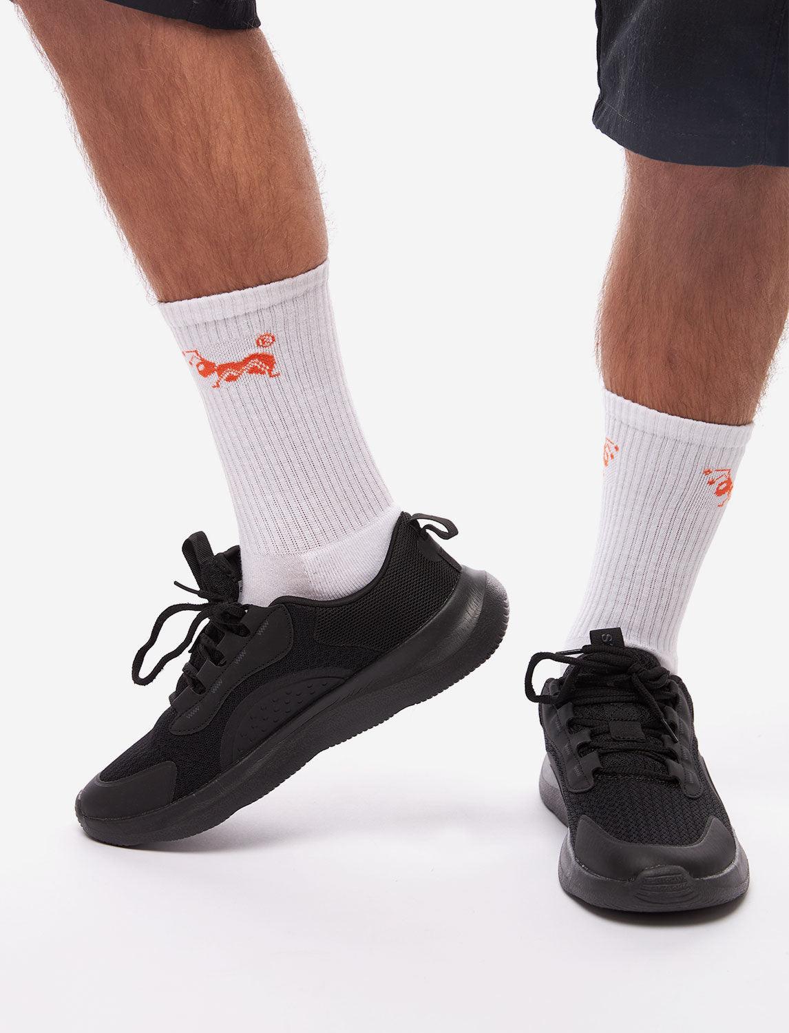 Lange Socken mit Frotteesohle Weiß Tennissocken Unisex (3 Paar)