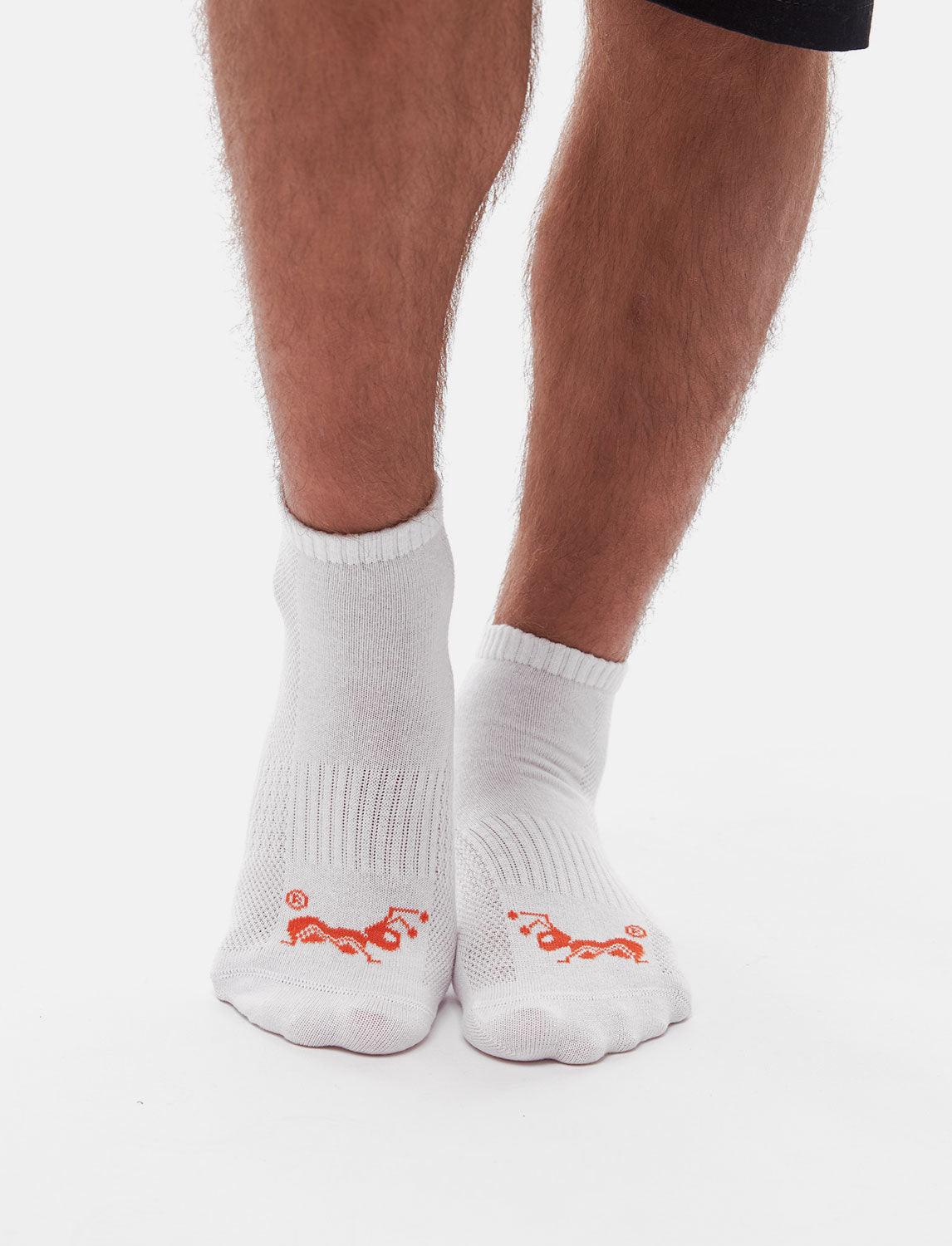 Tennissocken mittel weiß unisex mit Frotteesohle Baumwolle atmungsaktiv Sportsocken