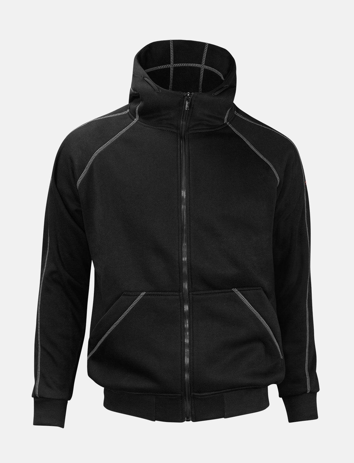 Herren Hoodie mit Reißverschluss Outdoor Kapuzenpullover Winter Fleece