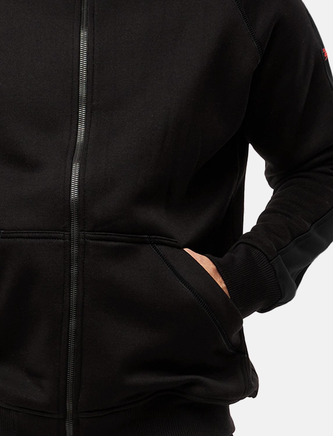 Herren Hoodie mit Reißverschluss Outdoor Kapuzenpullover Winter Fleece