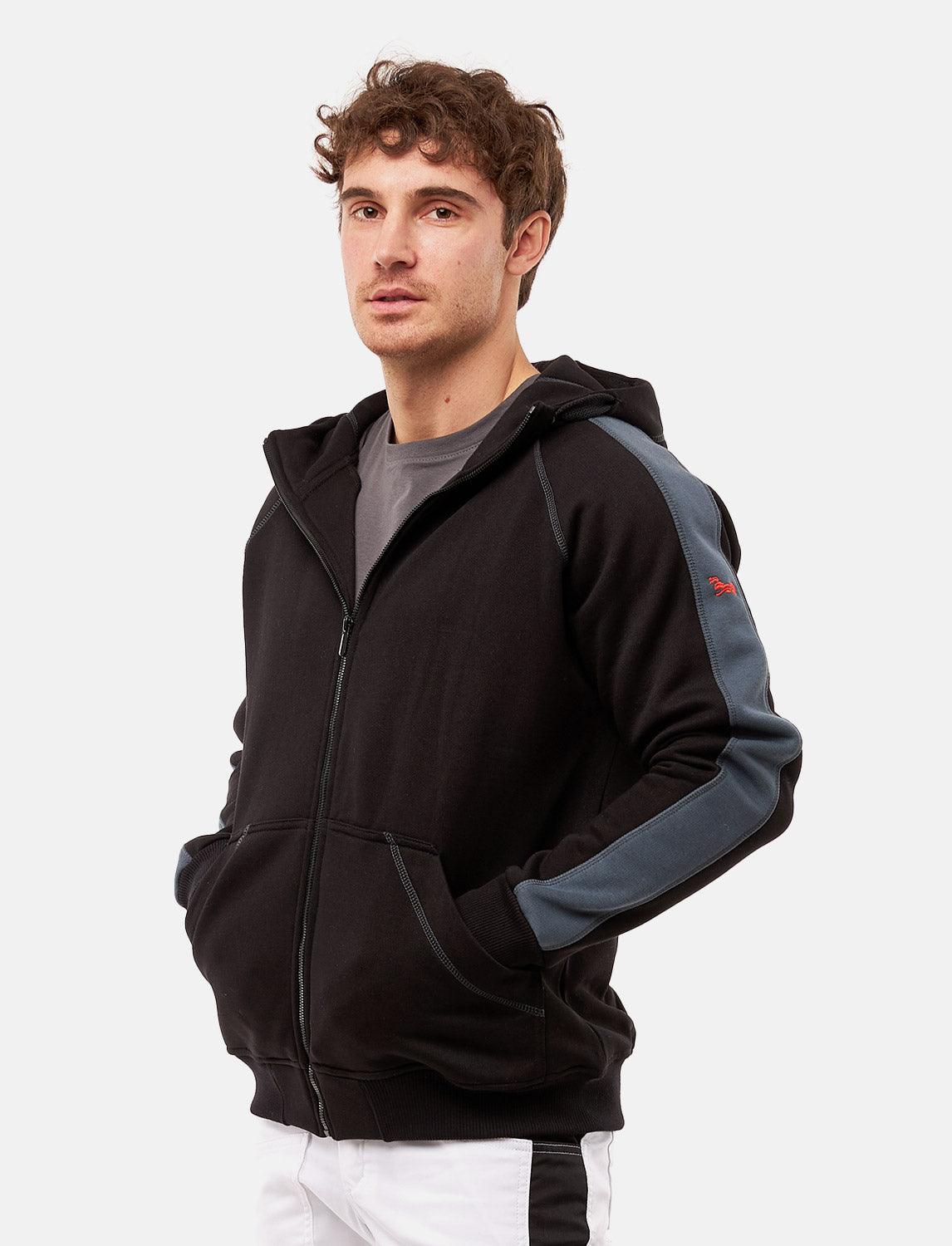 Herren Hoodie mit Reißverschluss Outdoor Kapuzenpullover Winter Fleece