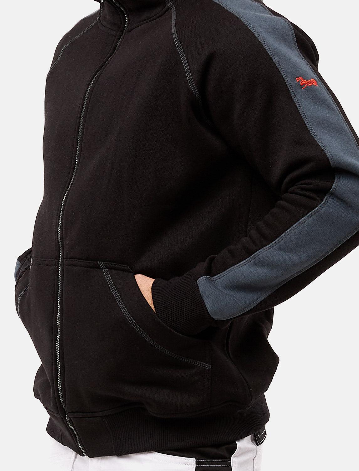 Herren Hoodie mit Reißverschluss Outdoor Kapuzenpullover Winter Fleece