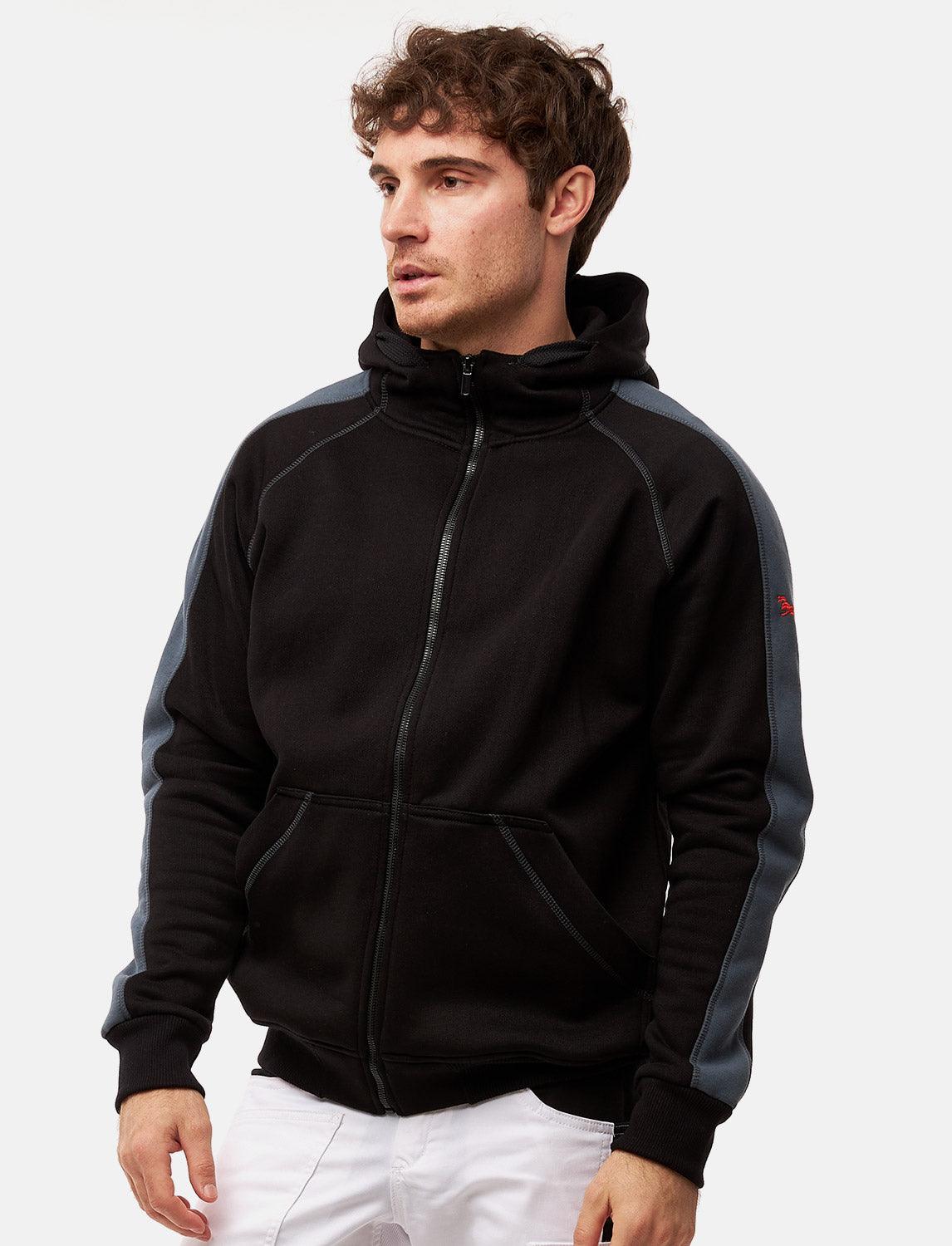 Herren Hoodie mit Reißverschluss Outdoor Kapuzenpullover Winter Fleece