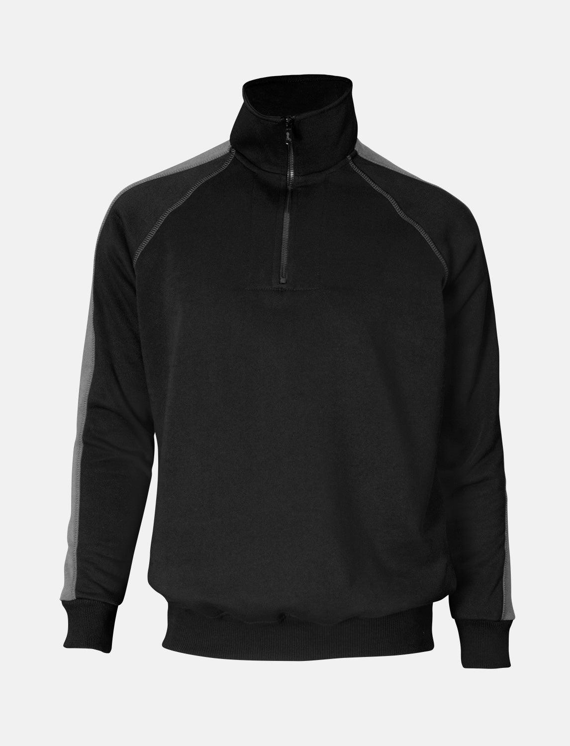 Herren Pullover Stehkragen Sweatshirt Zip Neck