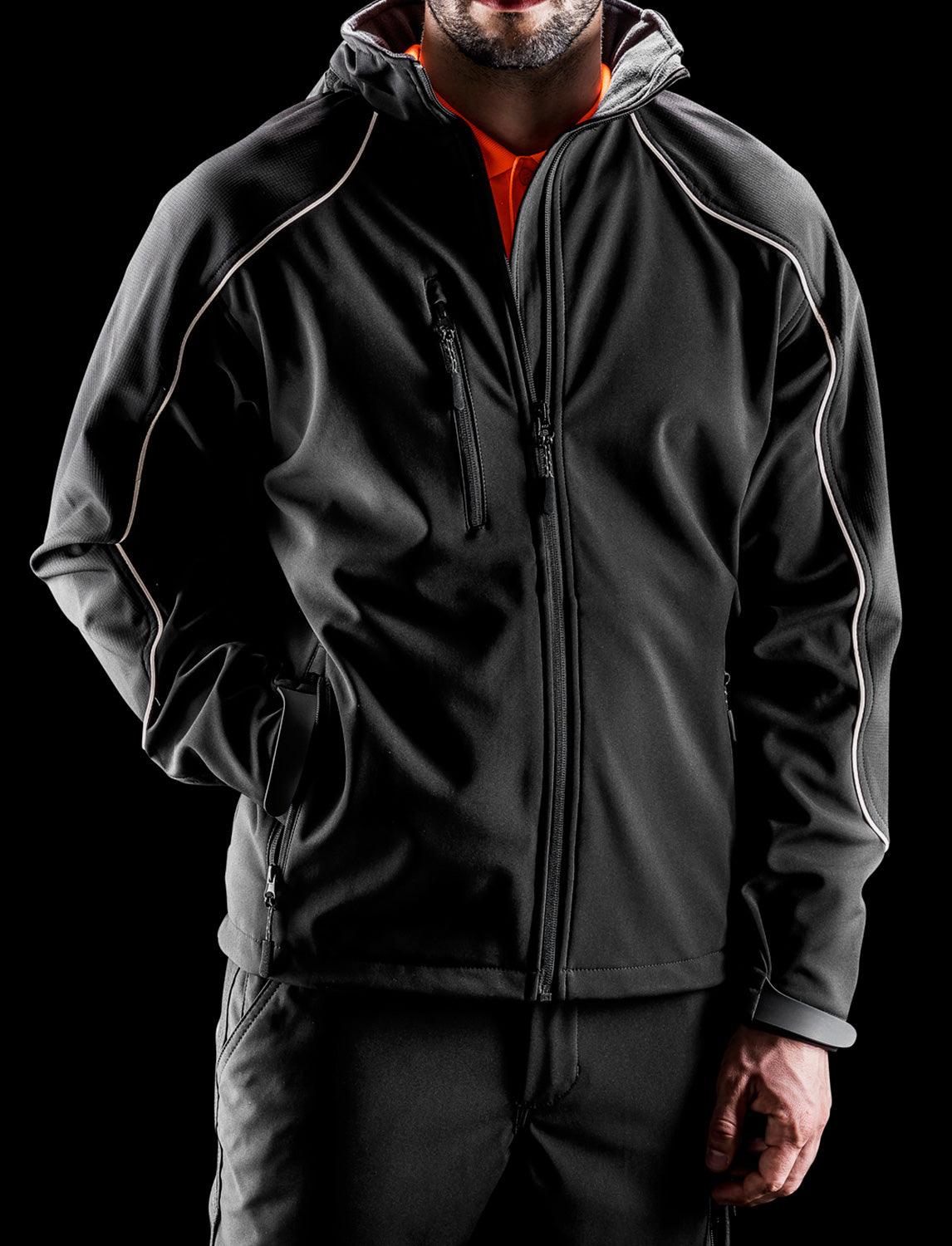 Herren Jacke Hooded Softshell, Microfleece, Wind- und wasserdicht