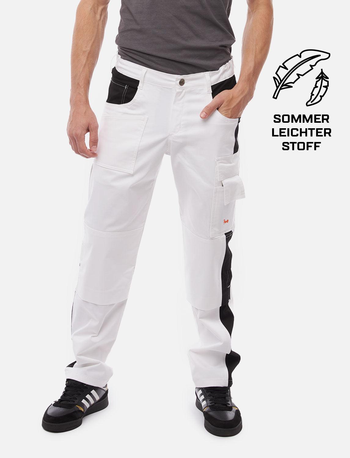 Herren Malerhose Stretch mit Kniepolstertaschen Sommer Leichter Stoff