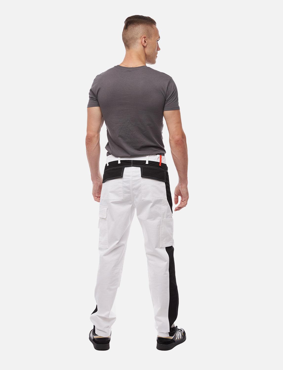 power Stretch Herren Malerhose mit Kniepolstertaschen Stuckateur Arbeitshose Weiß