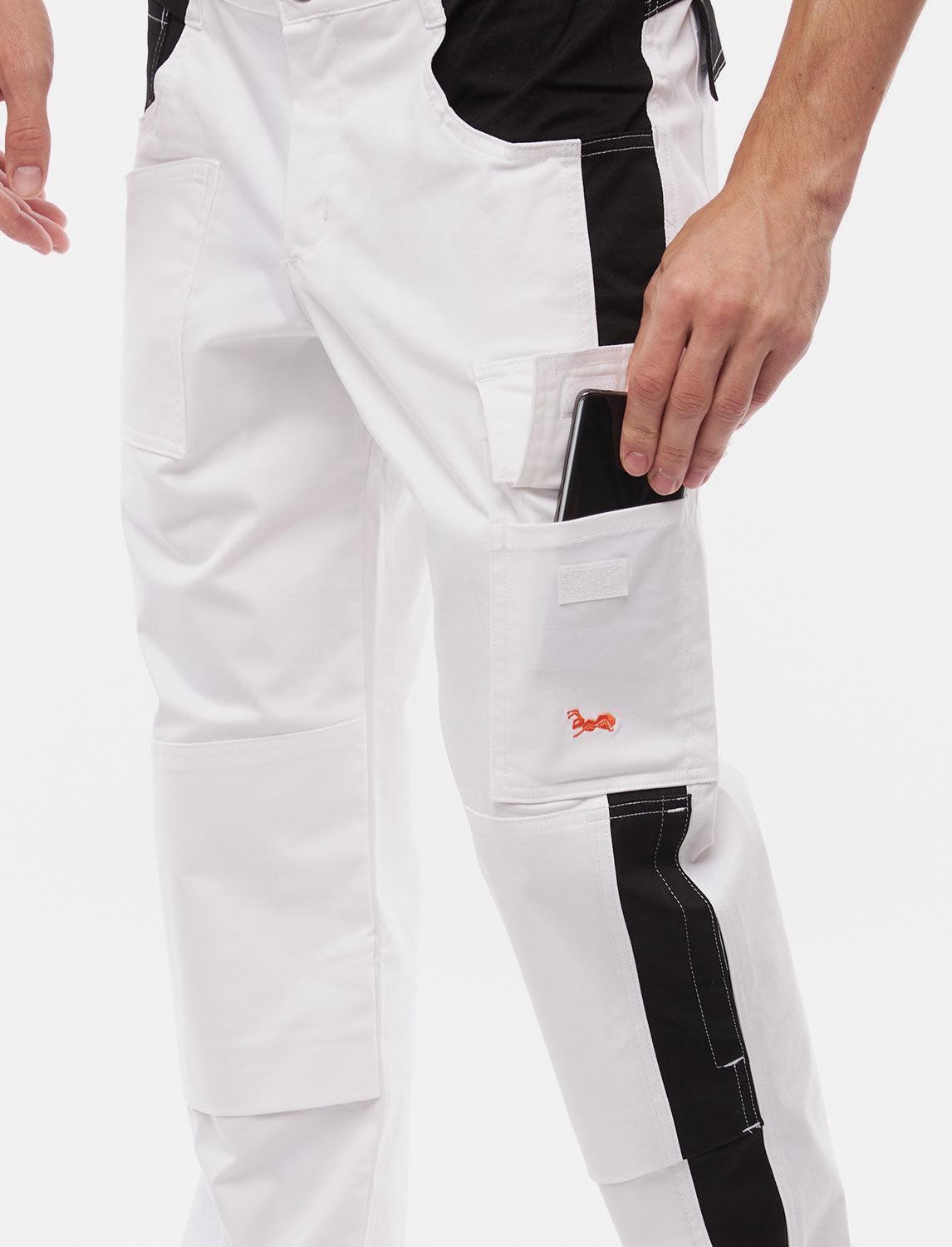 Herren Malerhose Stretch mit Kniepolstertaschen Sommer Leichter Stoff