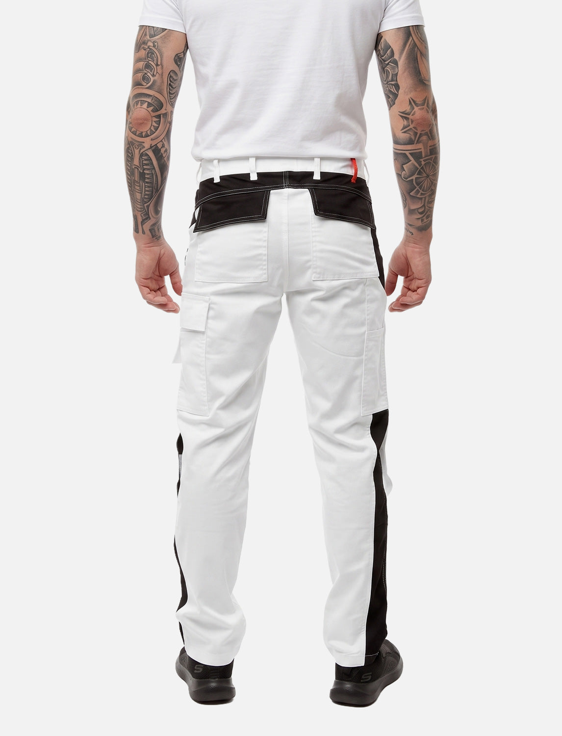 MALERHOSE HERREN STRETCH MIT KNIEPOLSTERTASCHEN STUCKATEUR ARBEITSHOSE WEISS | SORONA®