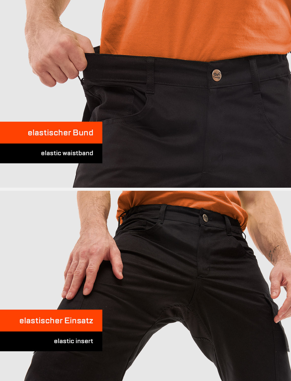Herren Kurze-Arbeitshose Stretch Strong Baumwolle