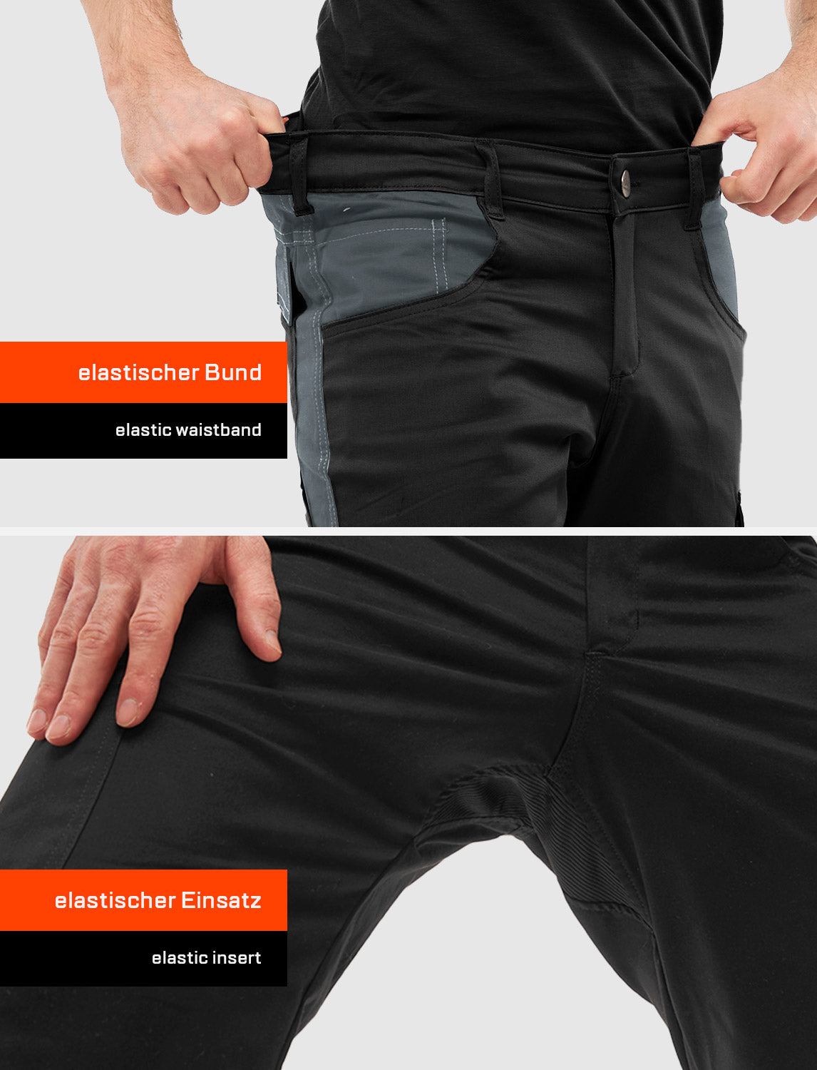 Herren Kurze-Arbeitshose Stretch Strong Baumwolle