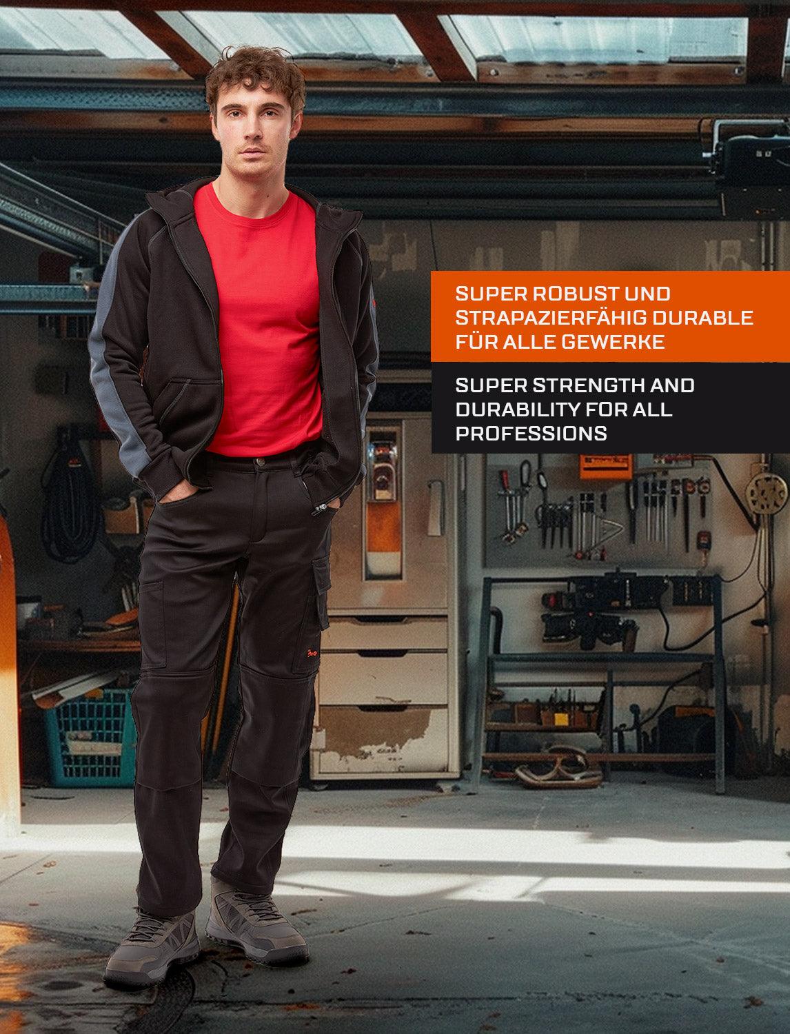 Herren Arbeitshose mit Kniepolstertaschen aus Strong Baumwolle
