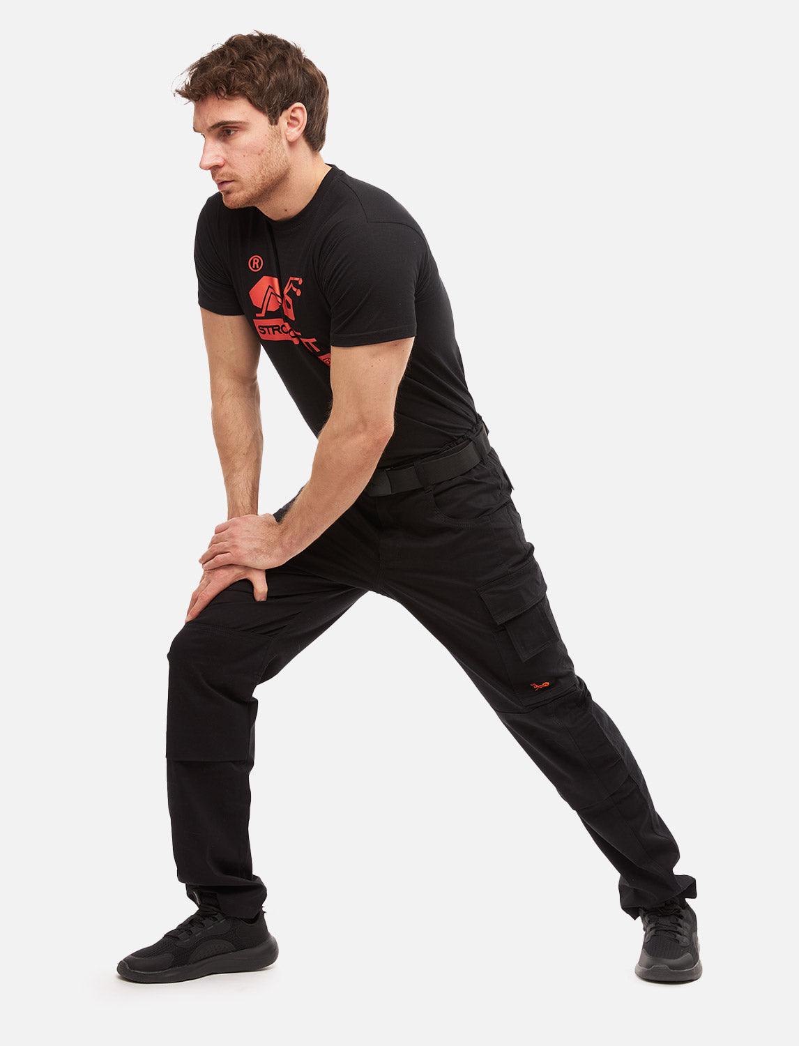Herren Arbeitshose mit Kniepolstertaschen aus Strong Stretch Baumwolle