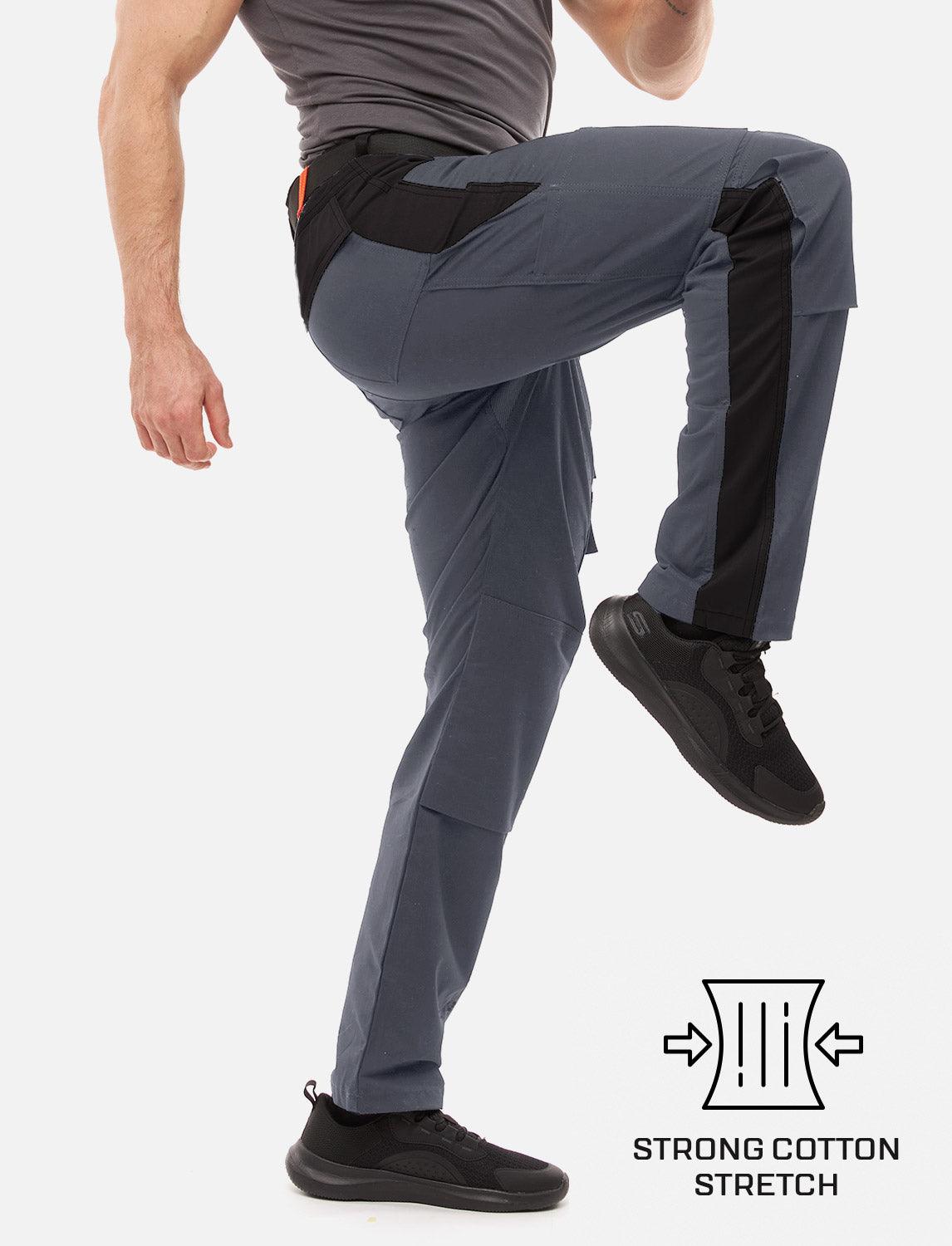 Herren Arbeitshose mit Kniepolstertaschen aus Strong Stretch Baumwolle