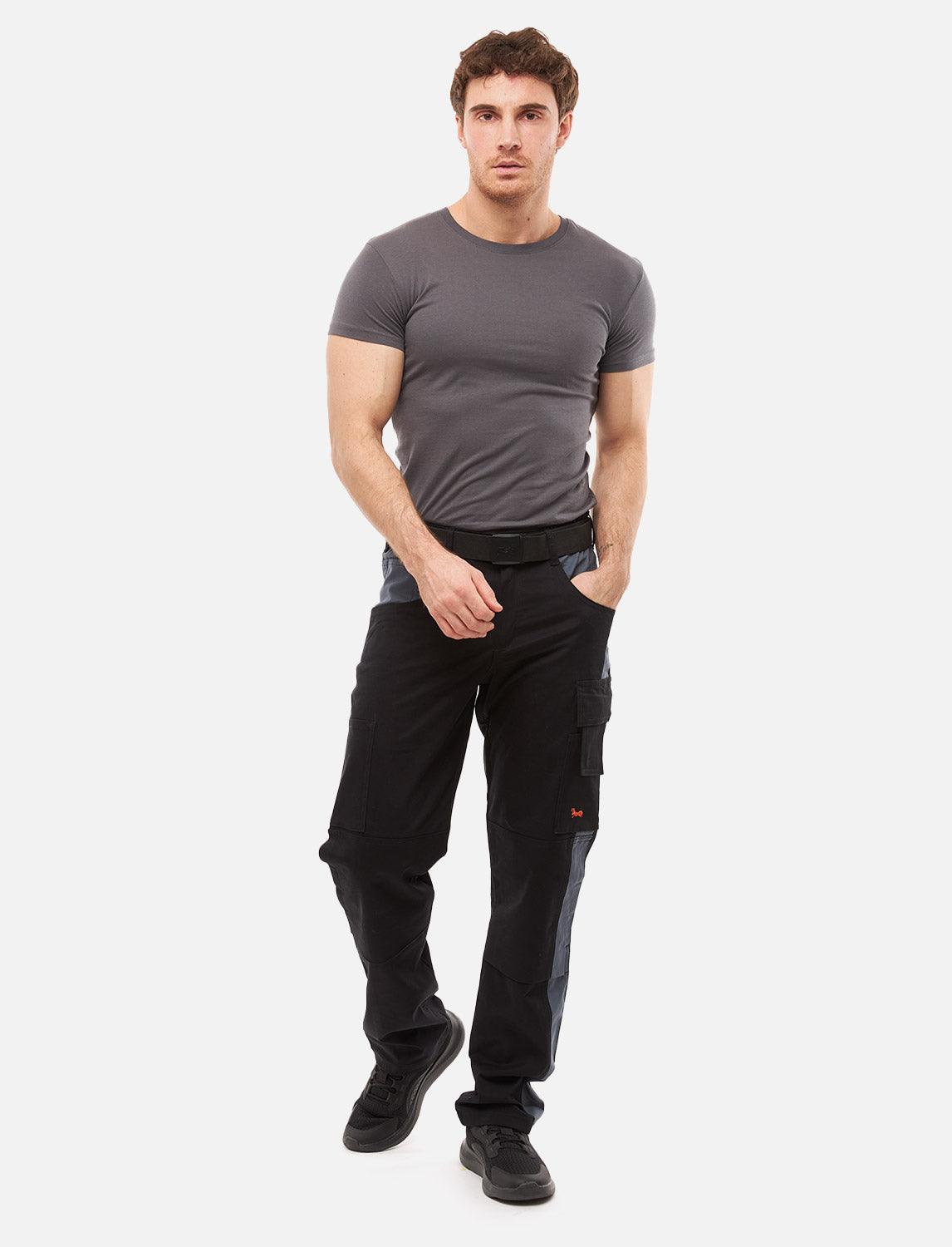 Herren Arbeitshose mit Kniepolstertaschen aus Strong Stretch Baumwolle