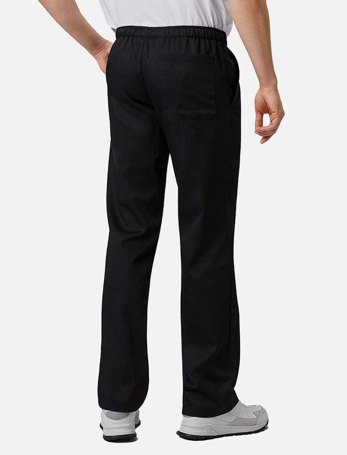 Herren Schlupfhose mit Gummizug Regular Fit Weiß / Schwarz