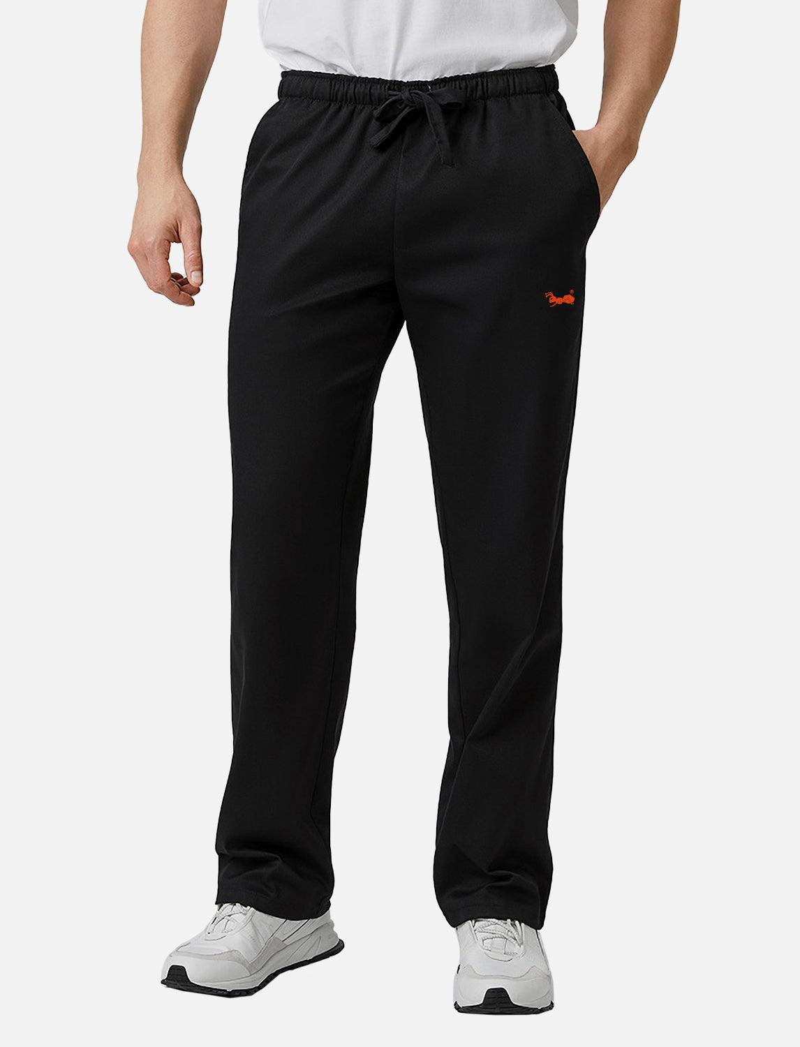 Herren Schlupfhose mit Gummizug Regular Fit Weiß / Schwarz