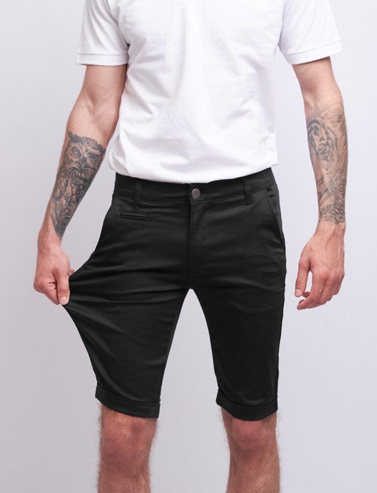 Herren Kurze Chinohose Stretch Shorts Slim Fit