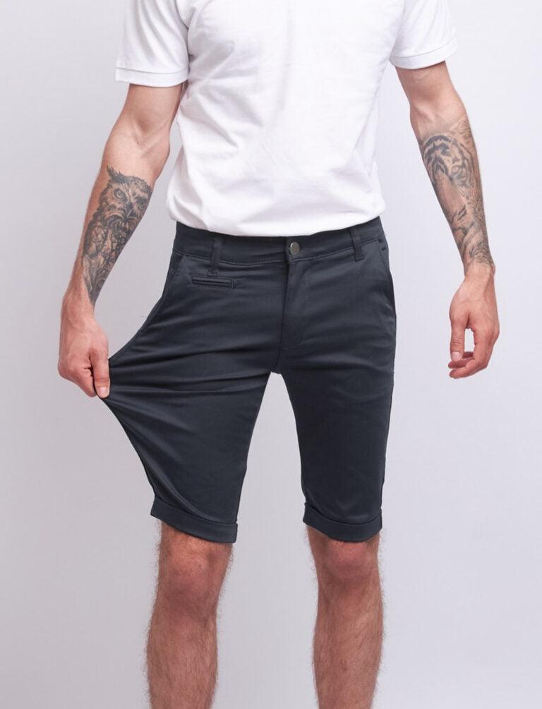 Herren Kurze Chinohose Stretch Shorts Slim Fit