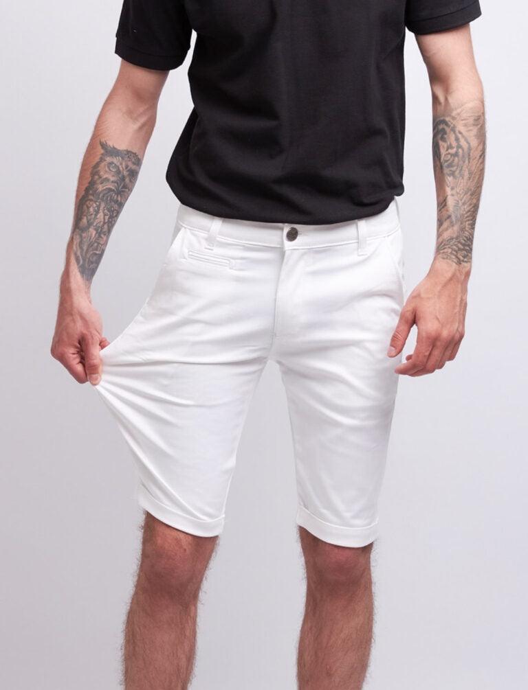 Herren Kurze Chinohose Stretch Shorts Slim Fit