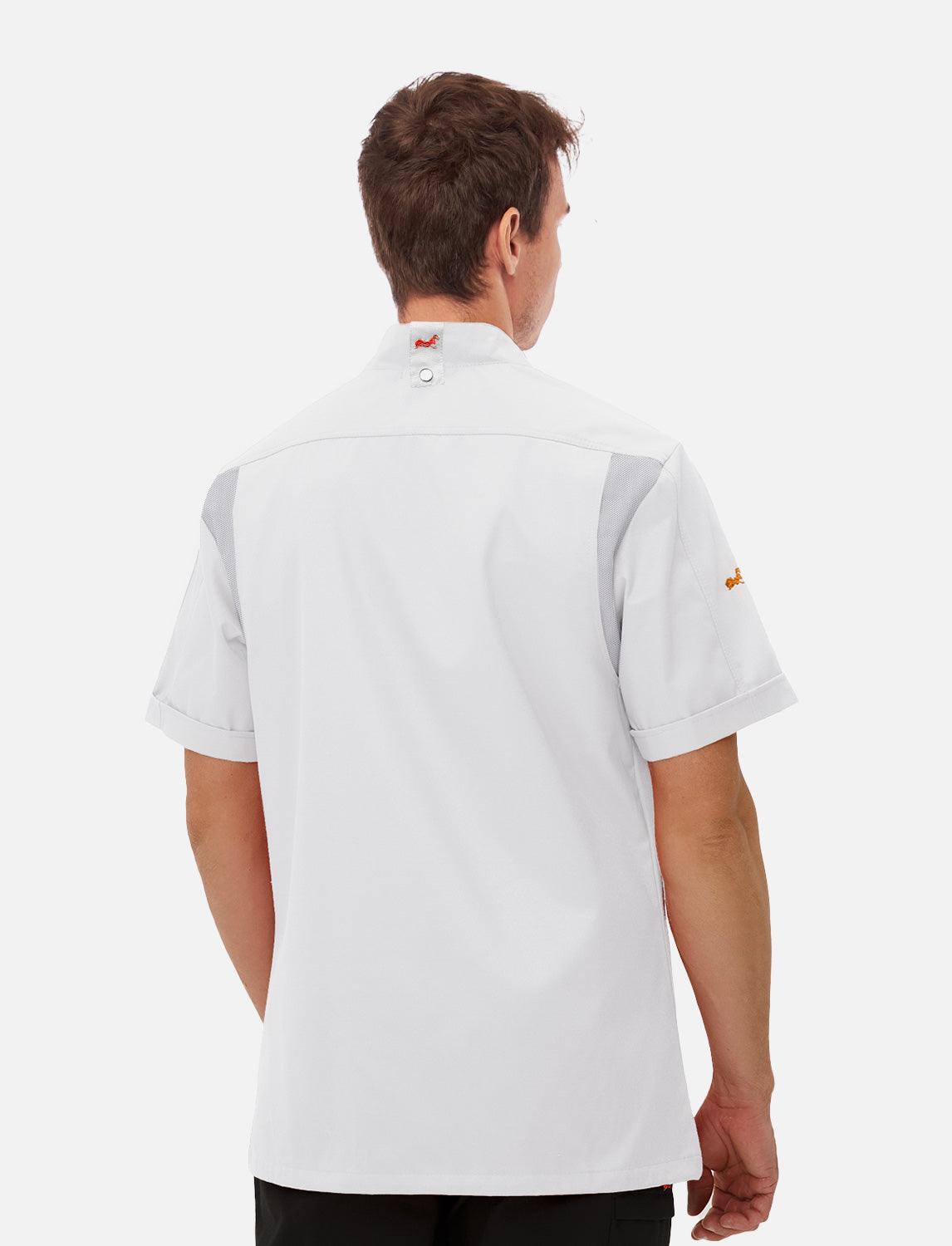 easyMove Kochjacke Herren Kurzarm mit dryMesh Einsatz - Druckknöpfen