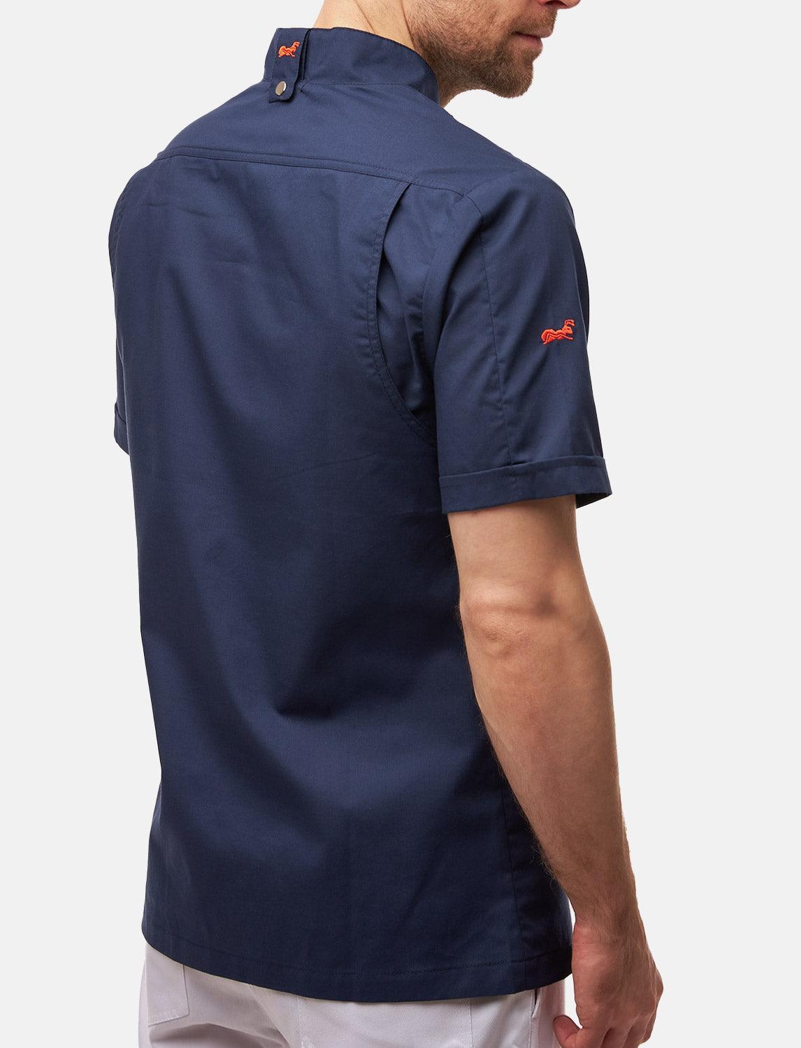 100% Baumwolle leichte Kochjacke Herren Kurzarm inkl. Kugelknöpfe Regular Fit