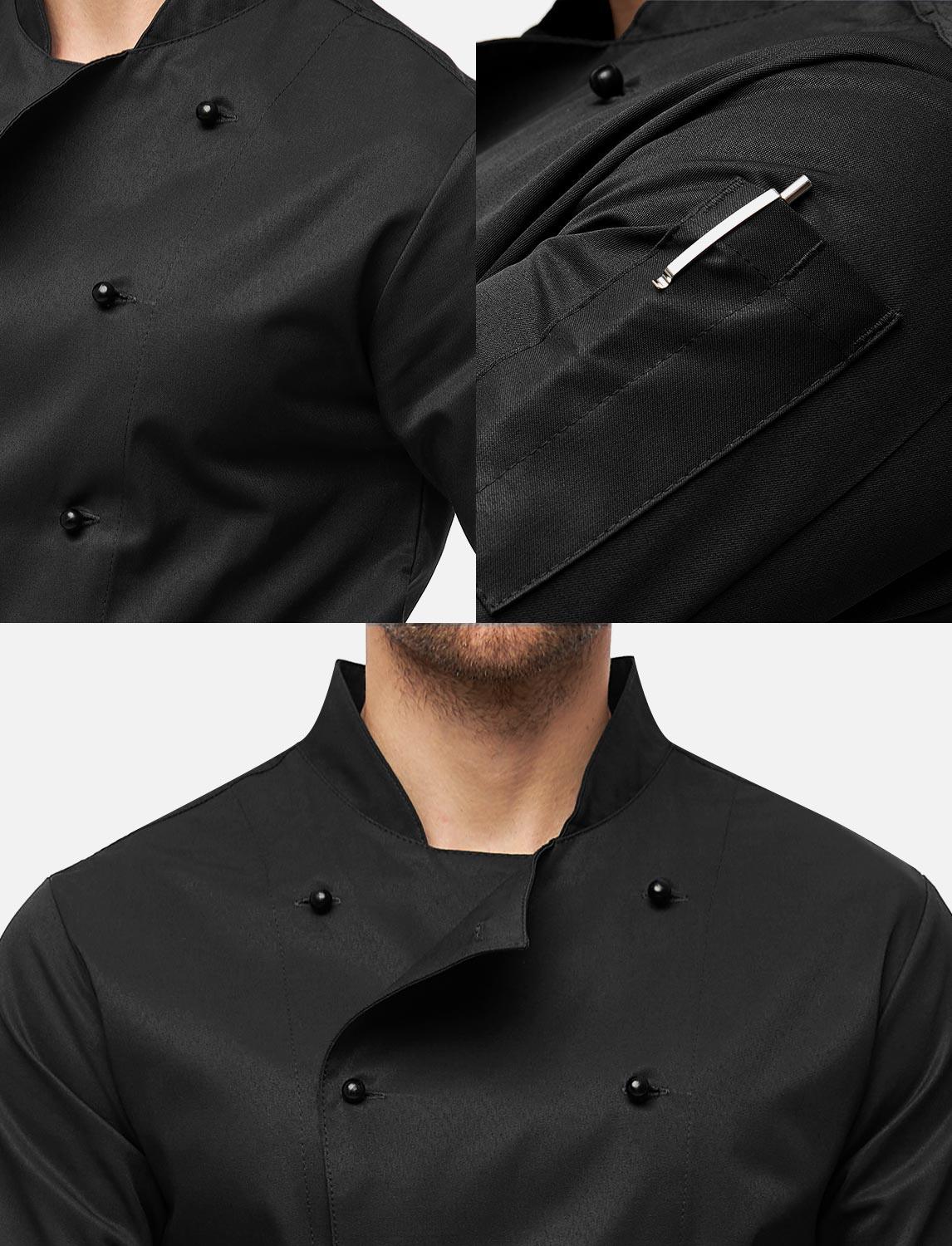 easyMove Herren Kochjacke Kurzarm inkl. Kugelknöpfe Regular Fit