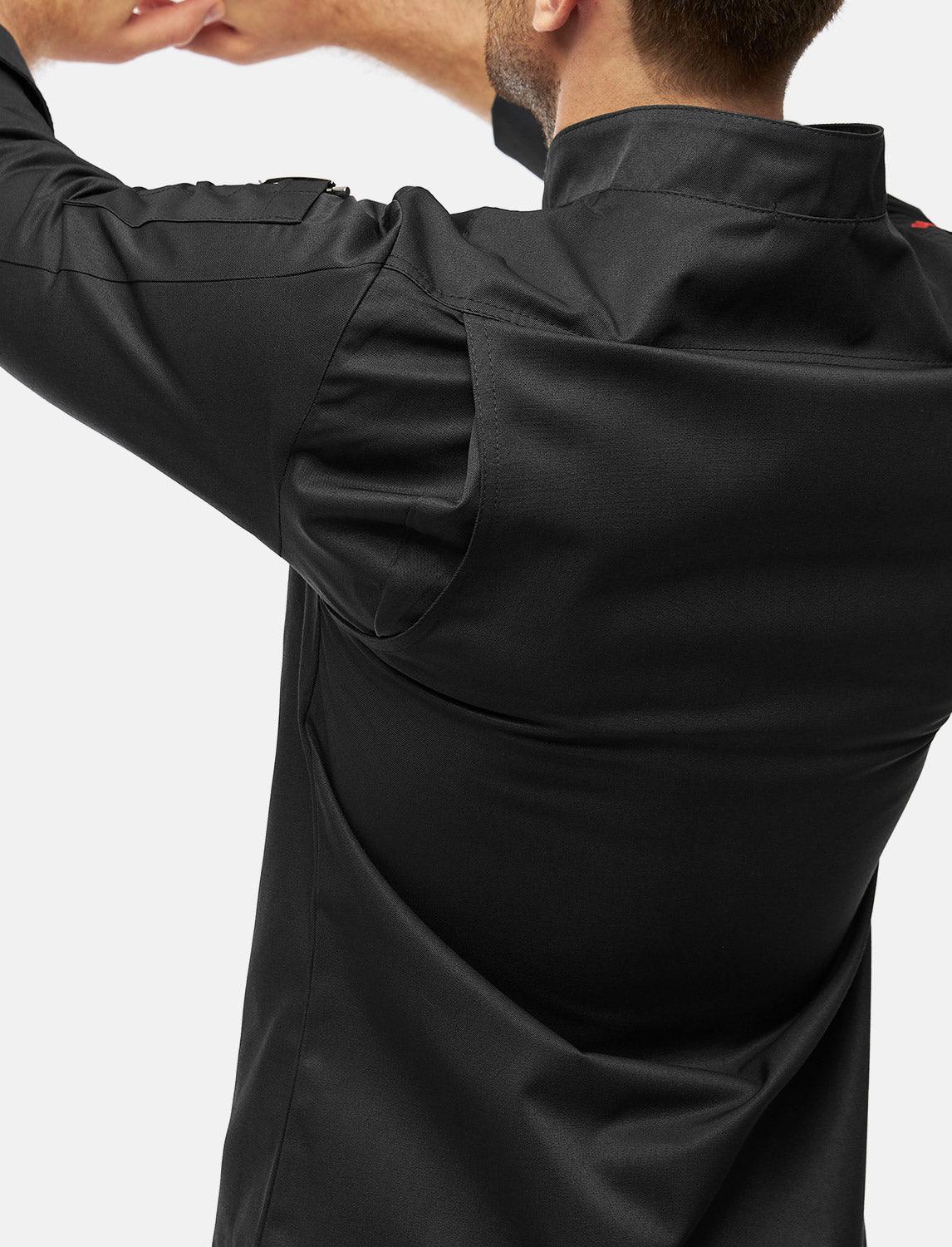 easyClean Herren Kochjacke inkl. Kugelknöpfe Baumwolle Langarm Regular Fit