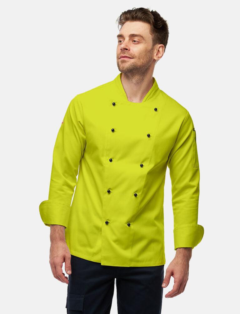 easyClean Herren Kochjacke inkl. Kugelknöpfe Baumwolle Langarm Regular Fit