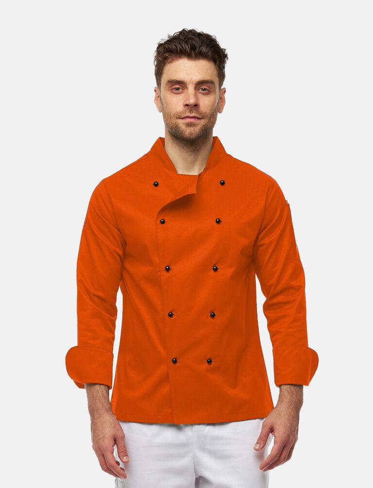 easyClean Herren Kochjacke inkl. Kugelknöpfe Baumwolle Langarm Regular Fit