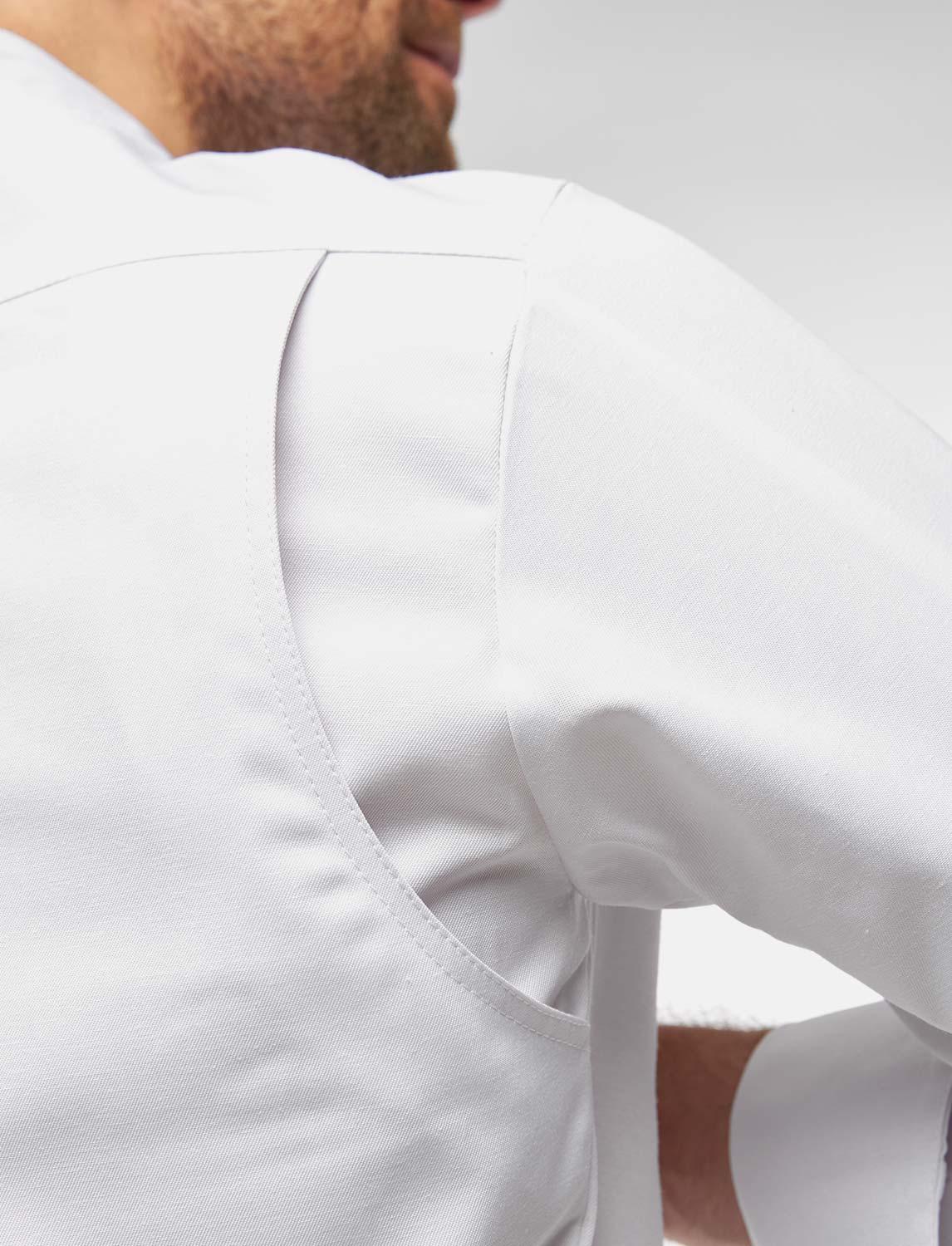 easyClean Herren Kochjacke inkl. Kugelknöpfe Baumwolle Langarm Regular Fit