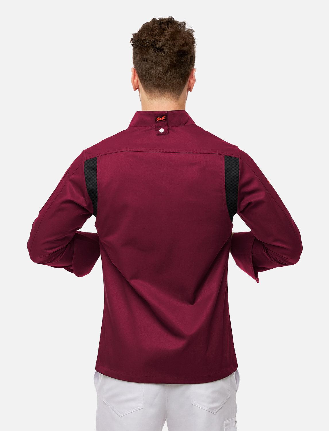 Kochjacke Herren Langarm easyMove mit dryMesh Einsatz – Druckknöpfen