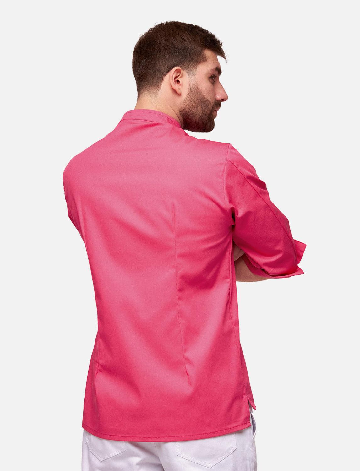 Kochjacke Herren Kurzarm mit Reißverschluss Stretch Slim Fit