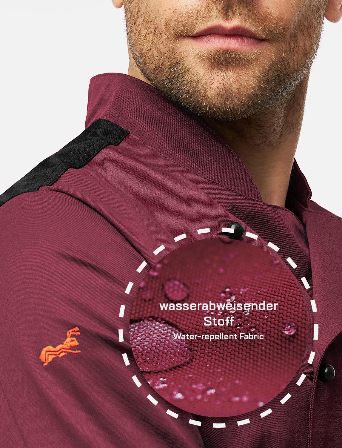 Herren Kochjacke mit Stretch Rücken inkl. Kugelknöpfe - Kurzarm